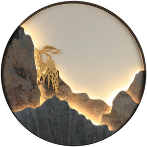 New Chinese Style Wall Lamp 3D Landscape Led Light For Living Room Tea Room <b>Decorative</b> <b>Lighting</b> - Product Image 5