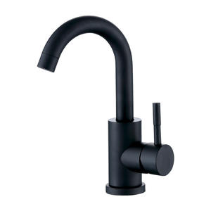 Grifo de Lavabo Chenlu Negro, Acero Inoxidable 304, Monomando, Montaje en Cubierta, Estilo Minimalista, Válvula de Cerámica - Product Image 5