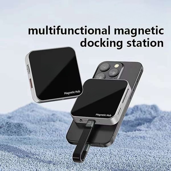 Blueendless Magnetic USB C Hub 10Gbps Docking Station PD 100W 4K60Hz for 2.0 SD Card Reader Aluminum Alloy Mac/Windows/Android