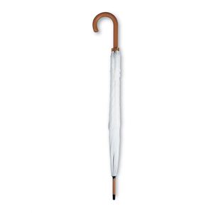 Parapluie blanc chauffant pour homme, manche en bois, tissu imperméable - Product Image 2