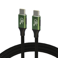 Cable de Datos USB C Thunderbolt 5 de 80 Gbps, Flexible, OD3.4mm, Delgado, Tipo C, Carga Rápida PD