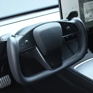 Modèle de volant chauffant Tesla-Style X pour Tesla Racing Model Y 3 2017-2024