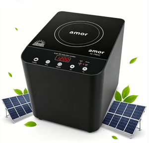 Cuisinière à induction solaire hors réseau DC à brûleur unique en fer 1200W, design taille-hauteur pour une cuisson facile et des plats chauds - Product Image 1