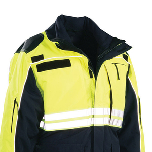 High Visibility Safety <b>Jacket</b> with Detachable Hood Reflective Workwear for <b>Workers</b> - Product Image 3