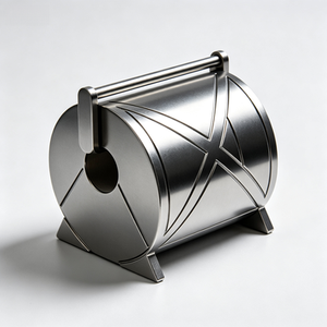 Custom CNC for Machining Stainless Steel Toilet Paper Holder Freestanding Hollow Design for Bathroom Kitchen Countertop - Product Image 1