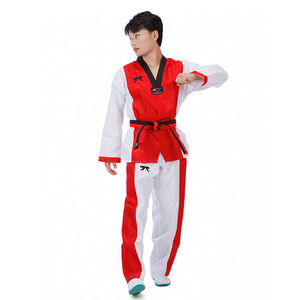 China Fábrica al por mayor <span class=keywords><strong>Wushu</strong></span> Taekwondo Uniforme/Dobok/Kimono Material superior para el <span class=keywords><strong>estilo</strong></span> de artes marciales de Karate - Product Image 3
