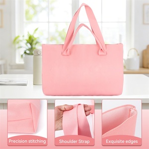 Bolsos de Moda para Mujer, Bolso de Mano con Lazo Coqueto, Bolso Tejido a Crochet, Bolso Tote Portátil, Bolso Tote Jacquard - Product Image 5