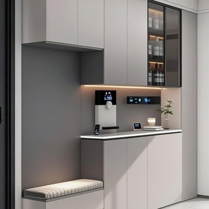Solid Wood <b>Shoe</b> Cabinet with LED Lighting and Eco-Friendly Materials for Apartment Villa Hotel <b>Entryways</b> Minimalist Design - Product Image 4