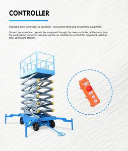Elevador de tijeras KCCL de 500kg, plataforma elevadora móvil, elevador hidráulico de 14m con movimiento manual - Product Image 5