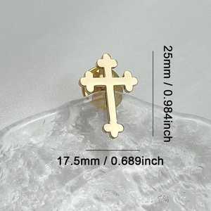 Venta Directa de Fábrica en China, Artesanías Metálicas, Broches de Sombrero con Diseño de Jesús, Broches Religiosos al por Mayor, Broches Personalizados de Cruz de Metal Dorado para Sombreros - Product Image 5