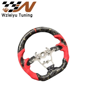 Volante Deportivo de Fibra de Carbono con Lámina de Oro Forjado, Adorno de Cuchilla y Cuernos de Diablo, Mejora Interior Deportiva Compatible con <span class=keywords><strong>Chevrolet</strong></span> Corvette C8 - Product Image 4