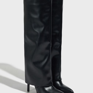 Nouvelles bottes au-dessus du genou, style britannique tendance, talons aiguilles, bout pointu, bottes longues pour femmes, bottes hautes - Product Image 5