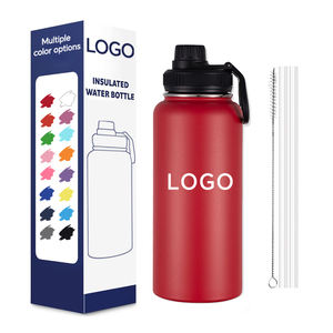 Custom 18 oz Stainless Steel Tumbler BPA-Free Vacuum Insulated Water <b>Bottle</b> with Handle and Lid 12oz 22oz Options - Product Image 1