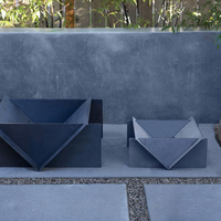 Table de foyer extérieur portable avec plateau en marbre, en acier Corten, finition en poudre à effet rouille naturelle, certifiée CE, pour toutes les saisons, patio, jardin