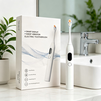 Brosse à dents électrique vibrante intelligente pour blanchiment dentaire et soins bucco-dentaires, avec écran d'affichage, OEM ODM, en promotion