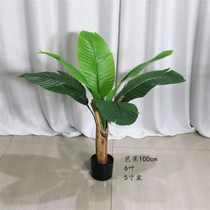 Árbol <span class=keywords><strong>Artificial</strong></span> de Plátano con Hojas de Goma y Corteza Realista, Decoración para el Hogar, Planta <span class=keywords><strong>Artificial</strong></span> en Maceta Pequeña de Plástico Verde Simulado - Product Image 3