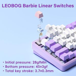 Teclado para Juegos Inalámbrico LEOBOG Hi98C PRO, Teclado para Juegos Programable de Modo Triple, Iluminación RGB Intercambiable en Caliente - Product Image 5
