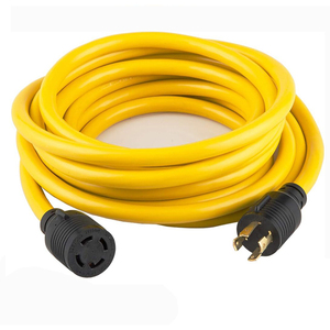 Generador de alta resistencia, Cable de alimentación de extensión de bloqueo, NEMA L14-30P/L14-30R,4 puntas, 10 calibres, SJTW - Product Image 1