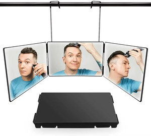 Espejo de Barbero Tríptico LM de 360 Grados con Luz LED, Espejo de Corte de Pelo Portátil de Cuerpo Completo para Uso Doméstico - Product Image 6