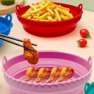 ชุดอุปกรณ์เสริมหม้อทอดไร้น้ำมันซิลิโคนแบบพับได้ <span class=keywords><strong>หม้อ</strong></span>ซิลิโคนทรงกลมสำหรับหม้อทอดไร้น้ำมัน แผ่นรองซิลิโคนสำหรับ<span class=keywords><strong>หม้อ</strong></span>ทอดไร้น้ำมัน ลดราคาพิเศษ - Product Image 6