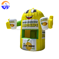 Stand publicitaire géant gonflable en forme de citron pour promotion de jus de citron, kiosque gonflable citron, tente de vente gonflable, décoration publicitaire