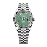 Montre automatique pour homme de haute qualité, classique, résistante à l'eau, avec logo personnalisé, affichage du jour et de la semaine.