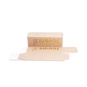 Wholesale Free sample Design Custom Printing Skin Cosmetic white cardboard Folding Eye Cream Facial Cleanser Paper package Box