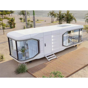 Maison conteneur extensible moderne de 20 pieds, garage de luxe, panneau sandwich préfabriqué, maison de plein air, bureau, magasin, école, hôtel, centre commercial - Product Image 1