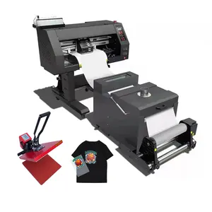 cheapest dtf printer t-shirt printing machine uv printer dual head 600 XP600 i3200 30cm a3 dtf printer with shaker and dryer