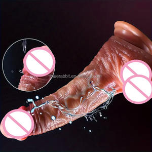 Consoladores con Prepucio Móvil al por Mayor, Dildo de Silicona Suave con Prepucio Deslizante Real con Ventosa, Juguetes Sexuales de Dildo Manual - Product Image 4