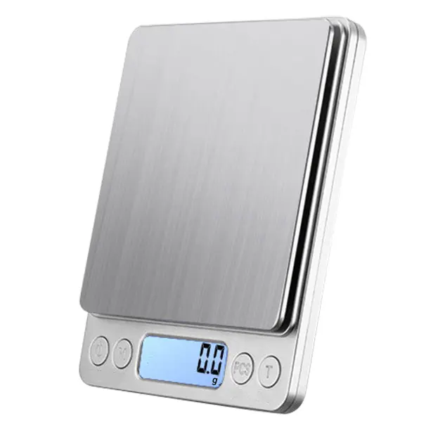 Su geçirmez pil veya USB şarj aleti şarj edilebilir 500g 1kg 2kg 3kg İşlevli elektronik gıda ağırlığı ölçme mutfak tartıları