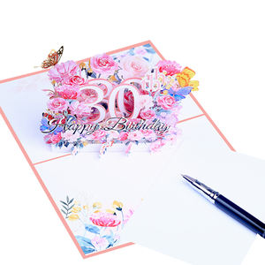 Tarjetas Pop Up de <span class=keywords><strong>feliz</strong></span> <span class=keywords><strong>cumpleaños</strong></span>, tarjetas de lujo personalizadas, 3d Pop Up, 18, 20, 30, aniversario, tarjeta de felicitación de invitación de <span class=keywords><strong>feliz</strong></span> <span class=keywords><strong>cumpleaños</strong></span> - Product Image 6