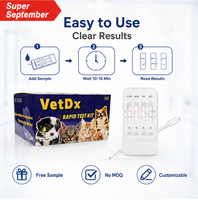 Kit de test vétérinaire pour Anaplasma/Lyme/Ehrlichia, certifié CE, équipement de diagnostic de classe II pour chats