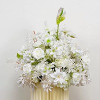 Boule de fleurs artificielles en soie, fleurs bordeaux, décoration florale de mariage, fleurs de table rouges de haute qualité, toile de fond, nouvelle arrivée, classique