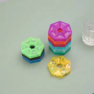 Mini Pastillero Portátil de Viaje, Organizador de Pastillas, Estuche para Almacenar Tabletas, 7 Compartimentos, para Medicamentos, Aceites de Pescado - Product Image 2