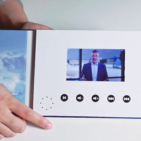 Innovation Impression de logo personnalisé Écran LED de 3 pouces Contrôle du volume Brochure vidéo d'entreprise Boîte d'emballage pour la publicité