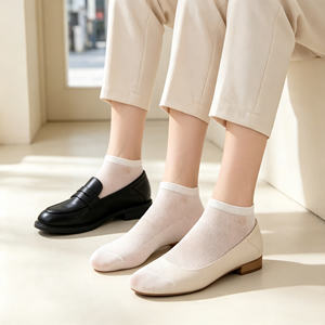 Chaussettes de cheville confortables et respirantes en <span class=keywords><strong>coton</strong></span> <span class=keywords><strong>100</strong></span> % <span class=keywords><strong>pour</strong></span> femmes, chaussettes décontractées tricotées ODM <span class=keywords><strong>pour</strong></span> l'été, tailles 39-42 - Product Image 2