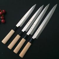 Couteau à sushi japonais professionnel, couteau de cuisine pour chef, acier inoxydable avec manche en bois