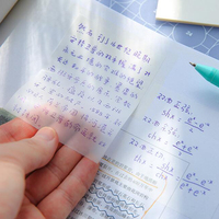 Bloc-notes autocollant carré simple personnalisé, imperméable, avec notes adhésives transparentes, taille personnalisable pour le bureau et l'école