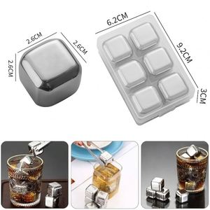 Custom 304 Stainless Steel Eco-Friendly Ice <b>Cubes</b> with Logo Wholesale Frozen Metal Bar Party Ice <b>Cubes</b> - Product Image 3