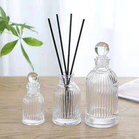 Diffuseur de parfum en verre estampé à chaud, capacité 50ml, 100ml, 200ml, avec bouchon en caoutchouc