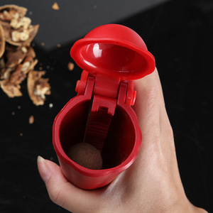 Nut Cracker Walnut Opener Funnel Shape Shelling Tool Red Plastic Kitchen Dessert Tools - Product Image 2