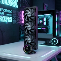 Refroidisseur de CPU liquide ARGB 240mm AIO avec affichage de la température de refroidissement par eau Ventilateur ARGB pour boîtier d'ordinateur