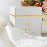 Boîte à bougies biodégradable avec revêtement UV gaufrage de stratification mate brillante boîte d'emballage d'échantillon gratuit avec couvercle et base