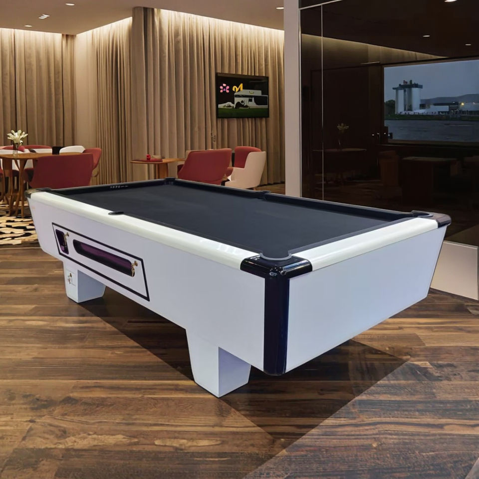 Coin Pool Table Size Frame Premium 9ft Coin-Operated Pool Table with Solid Wood Frame and Premium ...