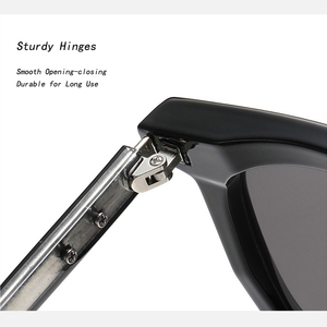 نظارات شمسية عالية الجودة ملونة خفيفة الوزن بحافة كاملة TR90 مربعة مستطيلة UV400 للنساء والرجال كلاسيكية مصنعي عتيقة - Product Image 4