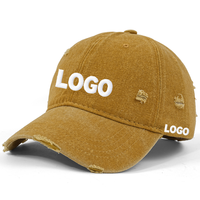 Gorra de Béisbol Deportiva Vintage, Desgastada, de Algodón Lavado, con Visera Curva, Ajustable, para Hombre y Mujer, con Logotipo Personalizado