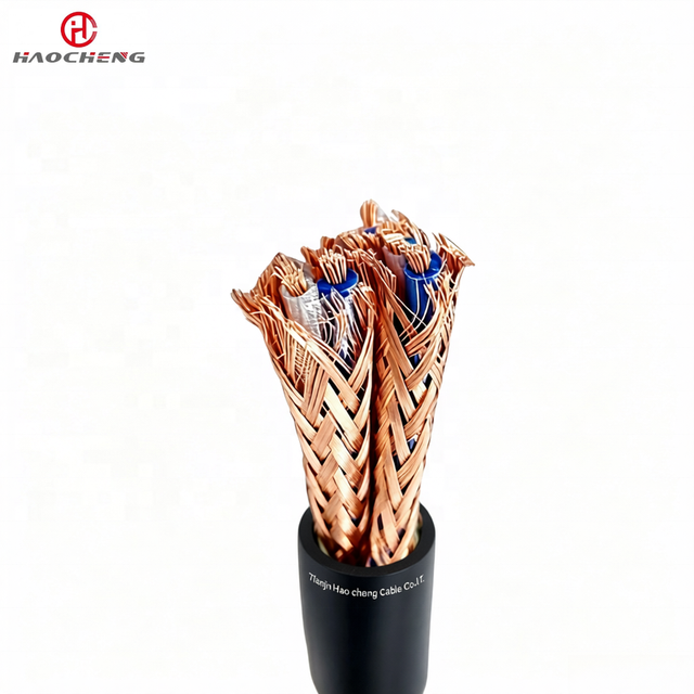 Copper Braided Shielded Computer Power Cable DJYPVR PE Insulated 300/500V PVC Sheathed DJYPV