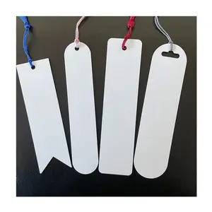 Manufacturer Multi Size White Sublimation Aluminum Bookmarks Personalized Single 2 Sided Metal Book Marks With Tassels