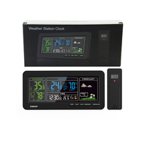 Moderne 2025 maison électronique couleur bureau prévisions atomiques grand écran Lcd écran météo Station horloge avec capteur de température